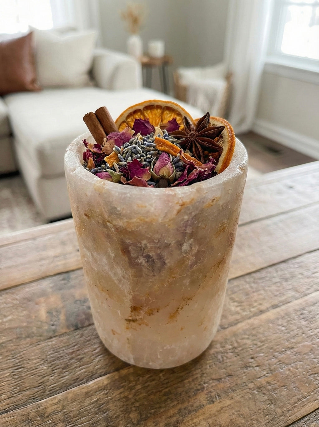 Soft Glow Alabaster Cylinder