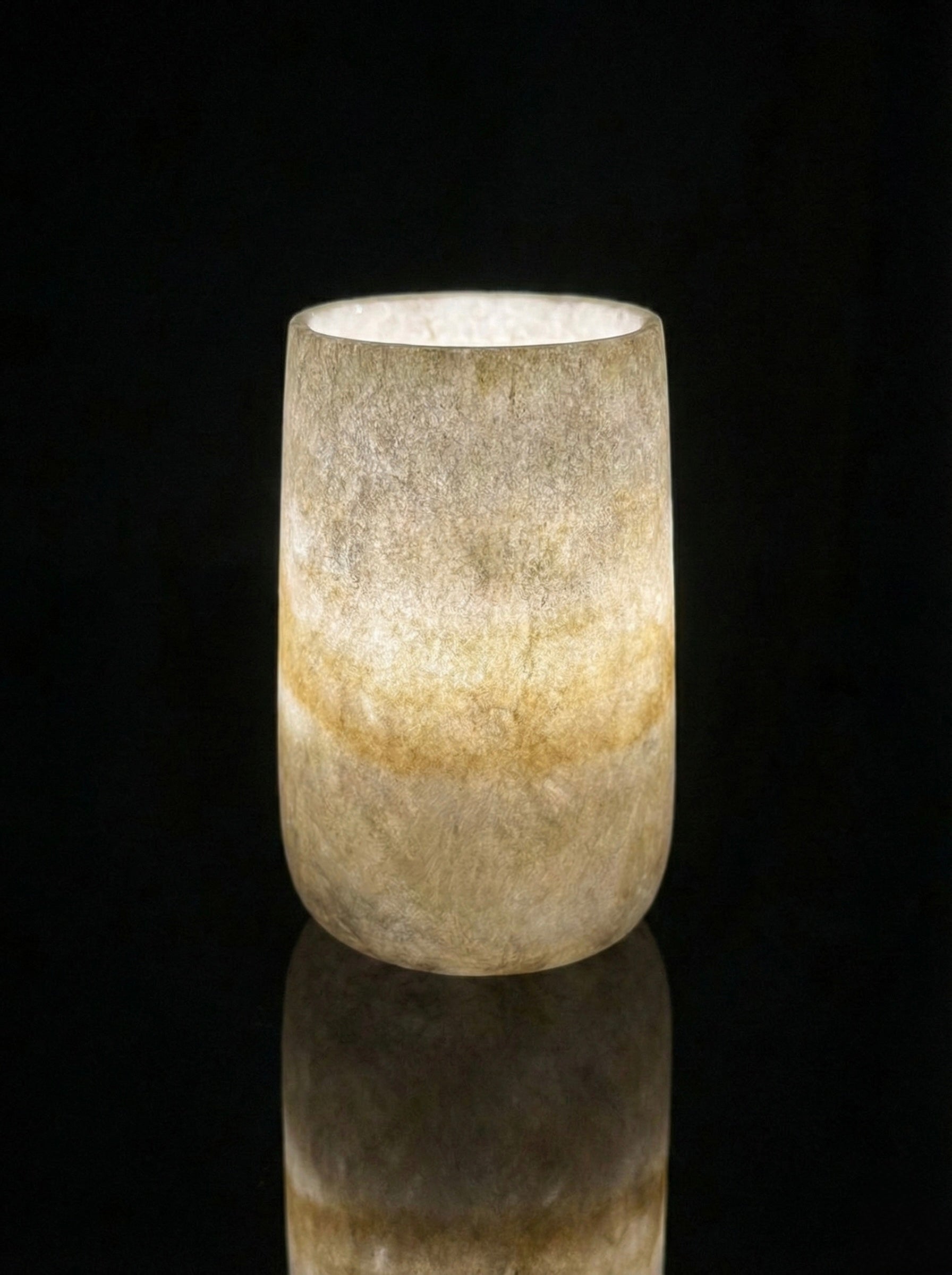 Tall Cylindrical Alabaster Light