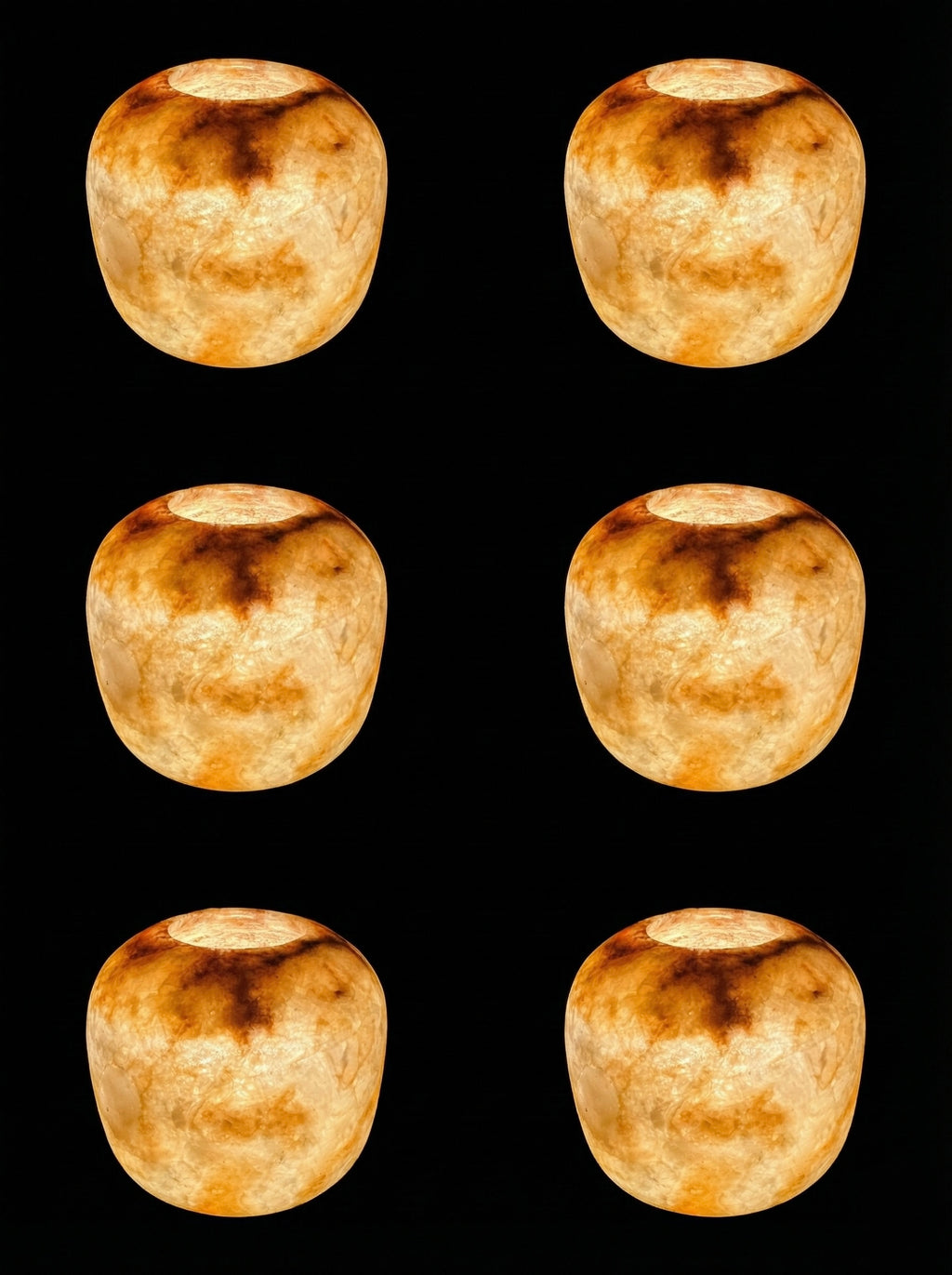 Round Apple Alabaster Light