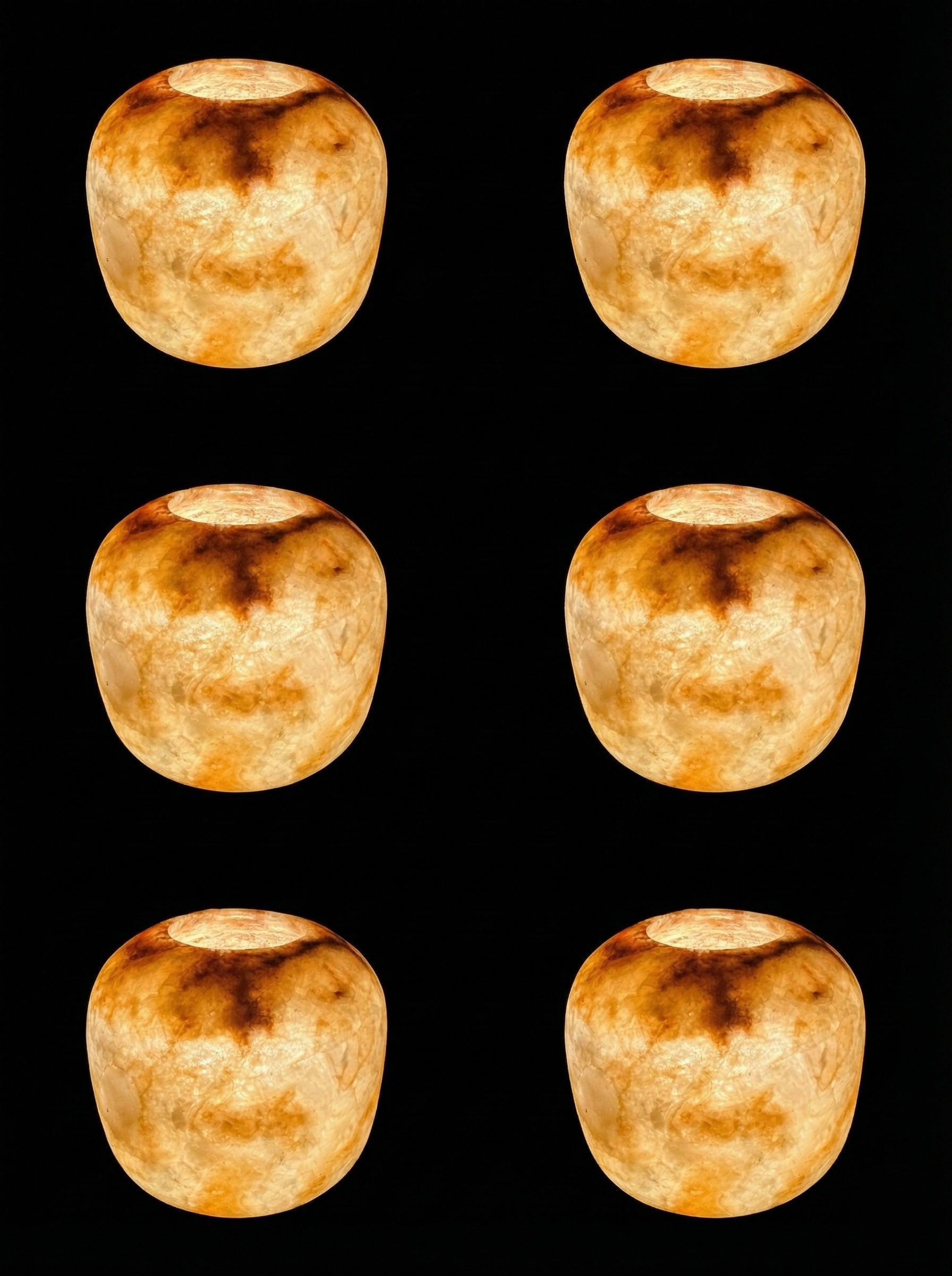 Round Apple Alabaster Light