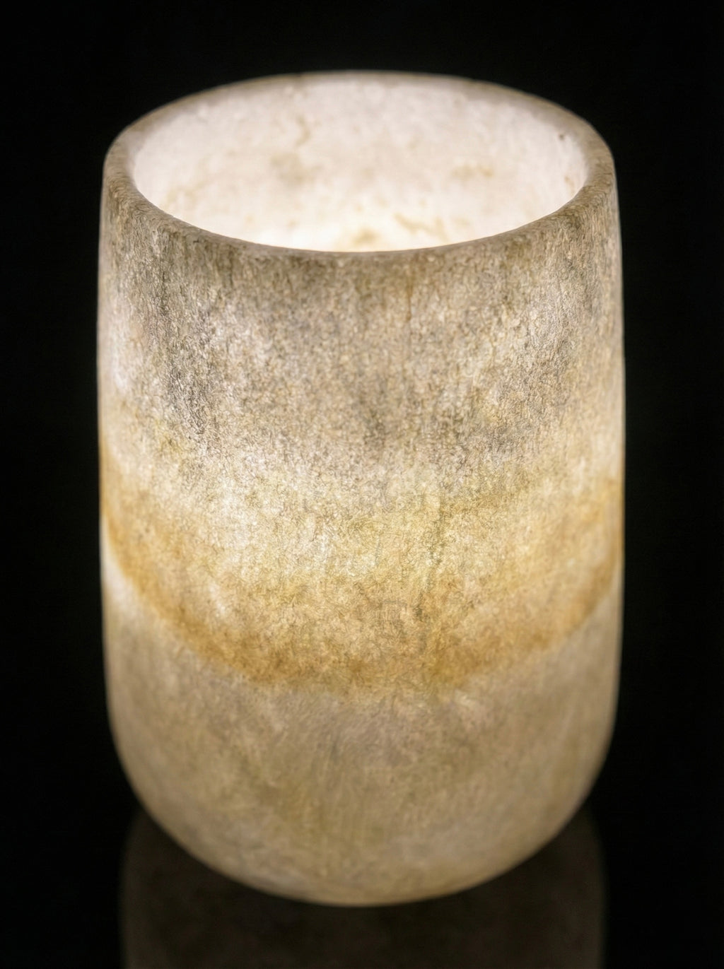 Tall Cylindrical Alabaster Light