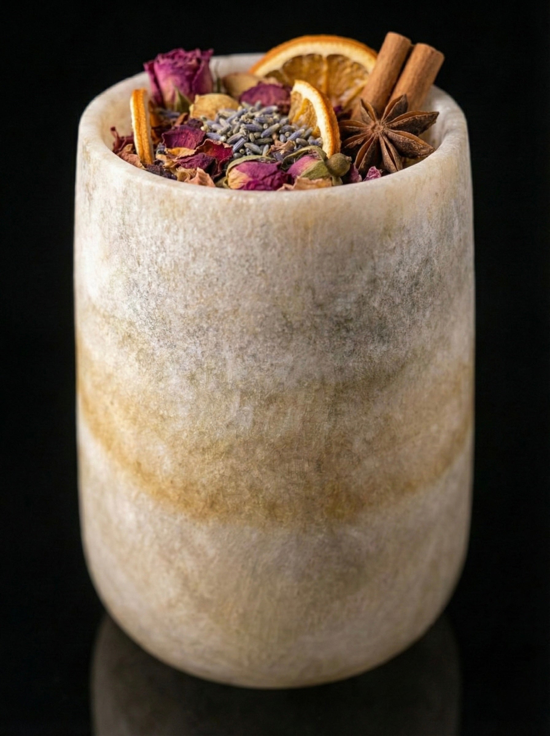 Tall Cylindrical Alabaster Light