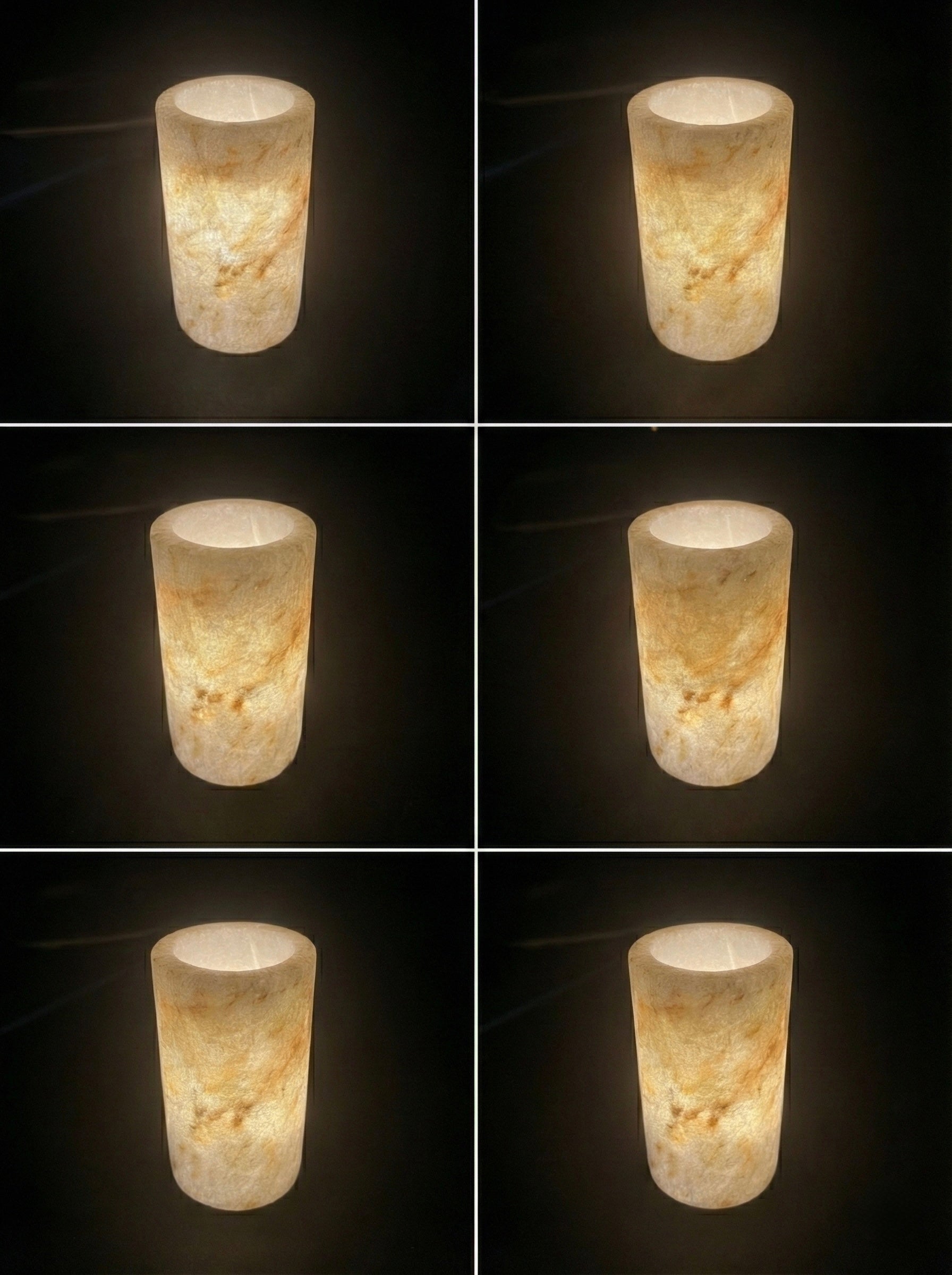 Soft Glow Alabaster Cylinder