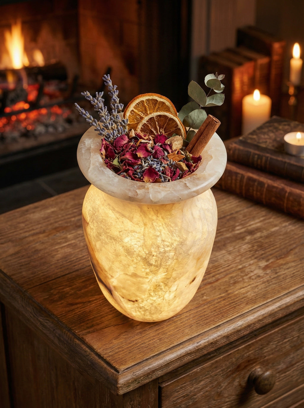 Alabaster Decorative Jar