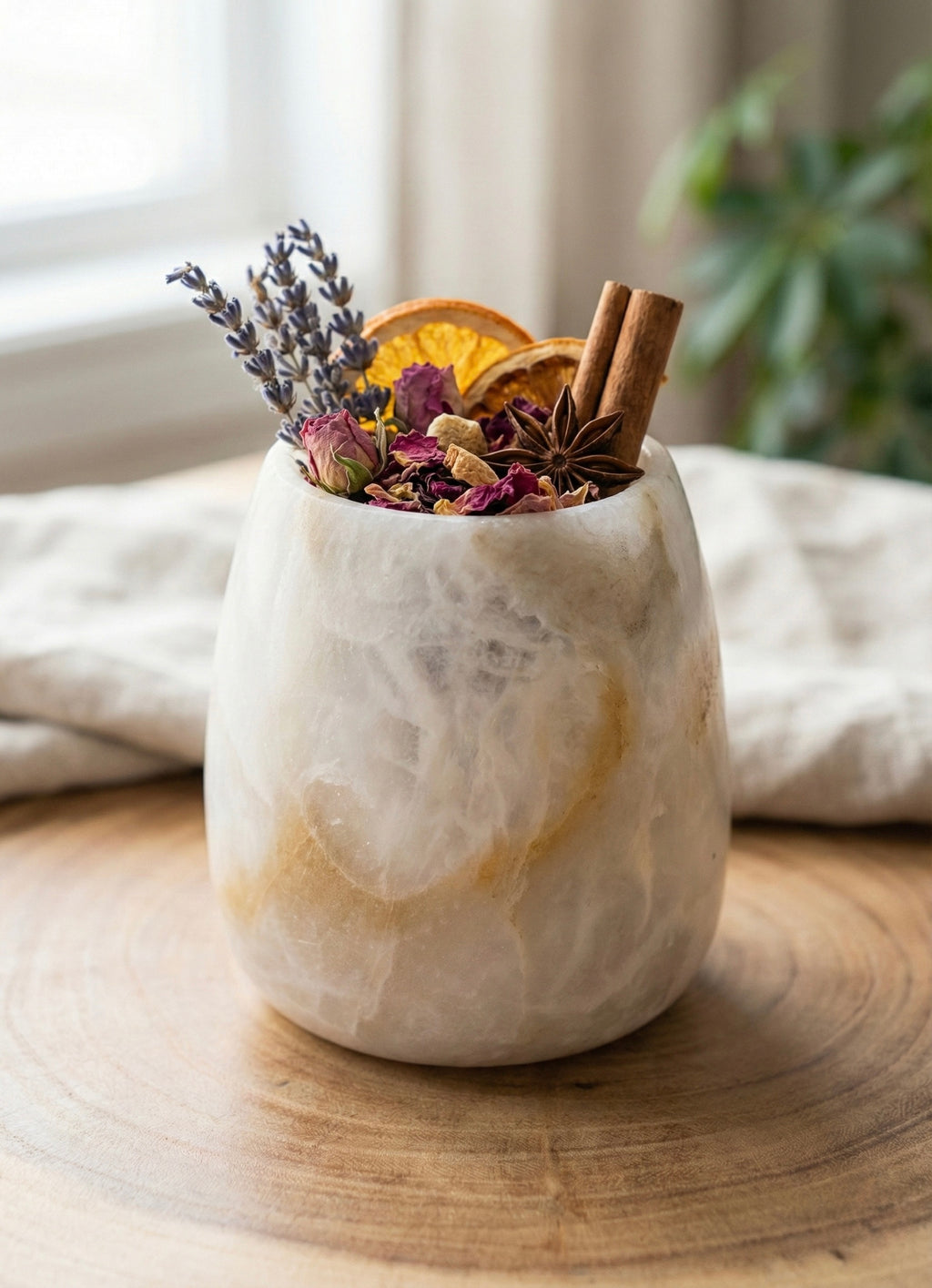 Alabaster Barrel Luminary