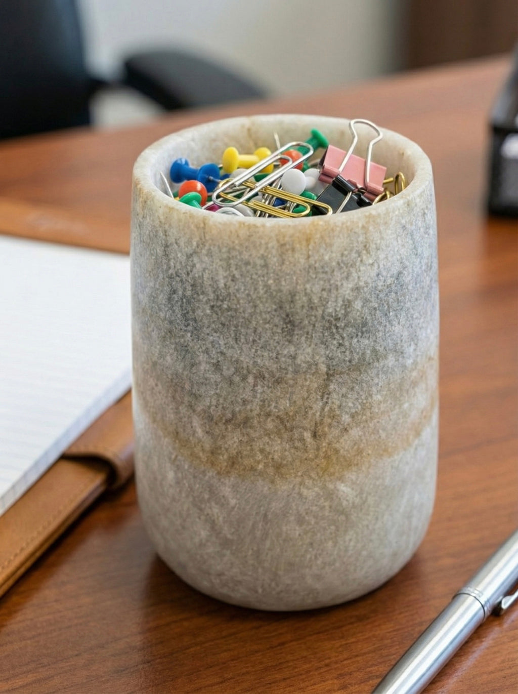 Tall Cylindrical Alabaster Light