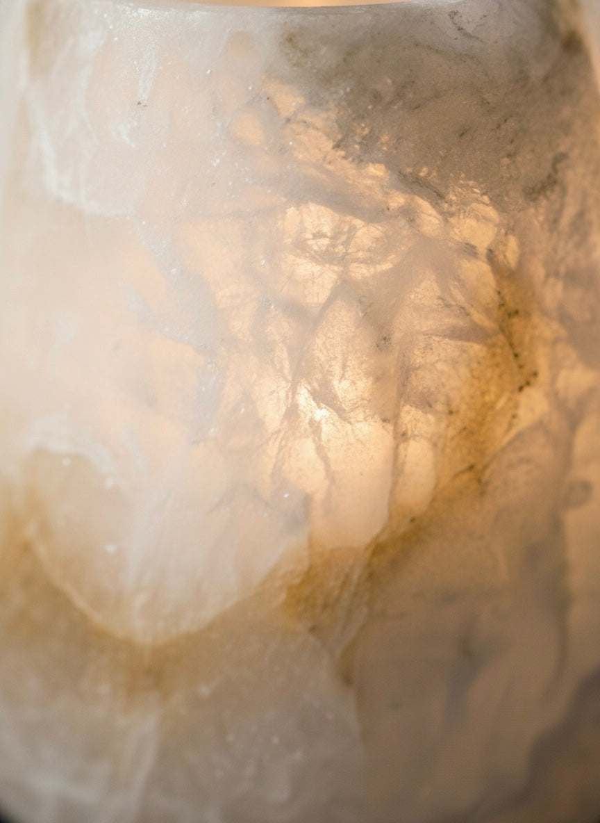 Alabaster Barrel Luminary